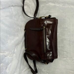Elegant Brown Leather Men's Bag
